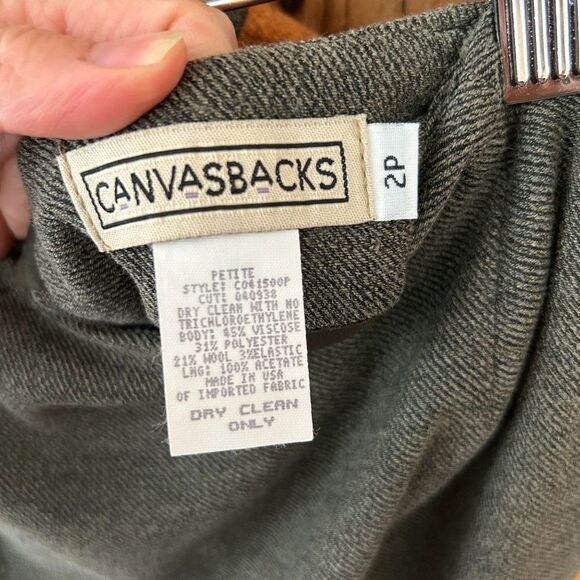 Vintage Canvasbacks 2 Petite 2 Piece Set -‎ Skirt and Fleece Cardigan Sweater - Picture 7 of 10